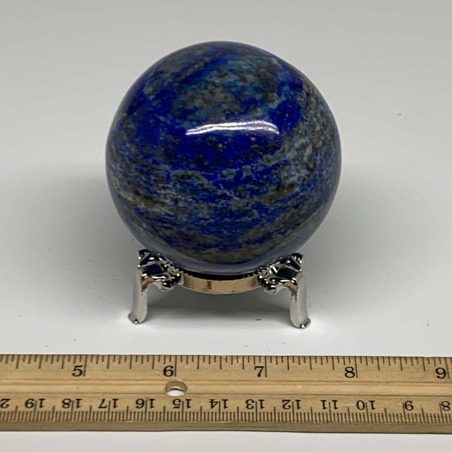 1.05 lbs, 2.6" (66mm), Lapis Lazuli Sphere Ball Gemstone @Afghanistan, B33139