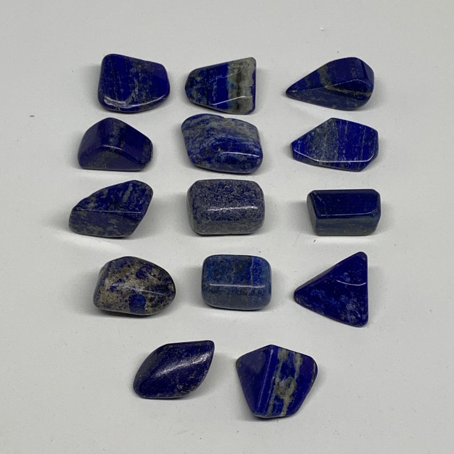 127.6g,0.7"-1.2", 14pcs, Natural Lapis Lazuli Tumbled Stone @Afghanistan, B30301