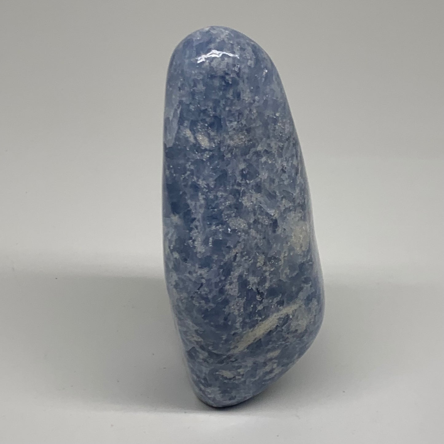1.22 lbs, 4.8"x2.7"x1.9", Natural Blue Calcite Polished Freeform Stands, B38356