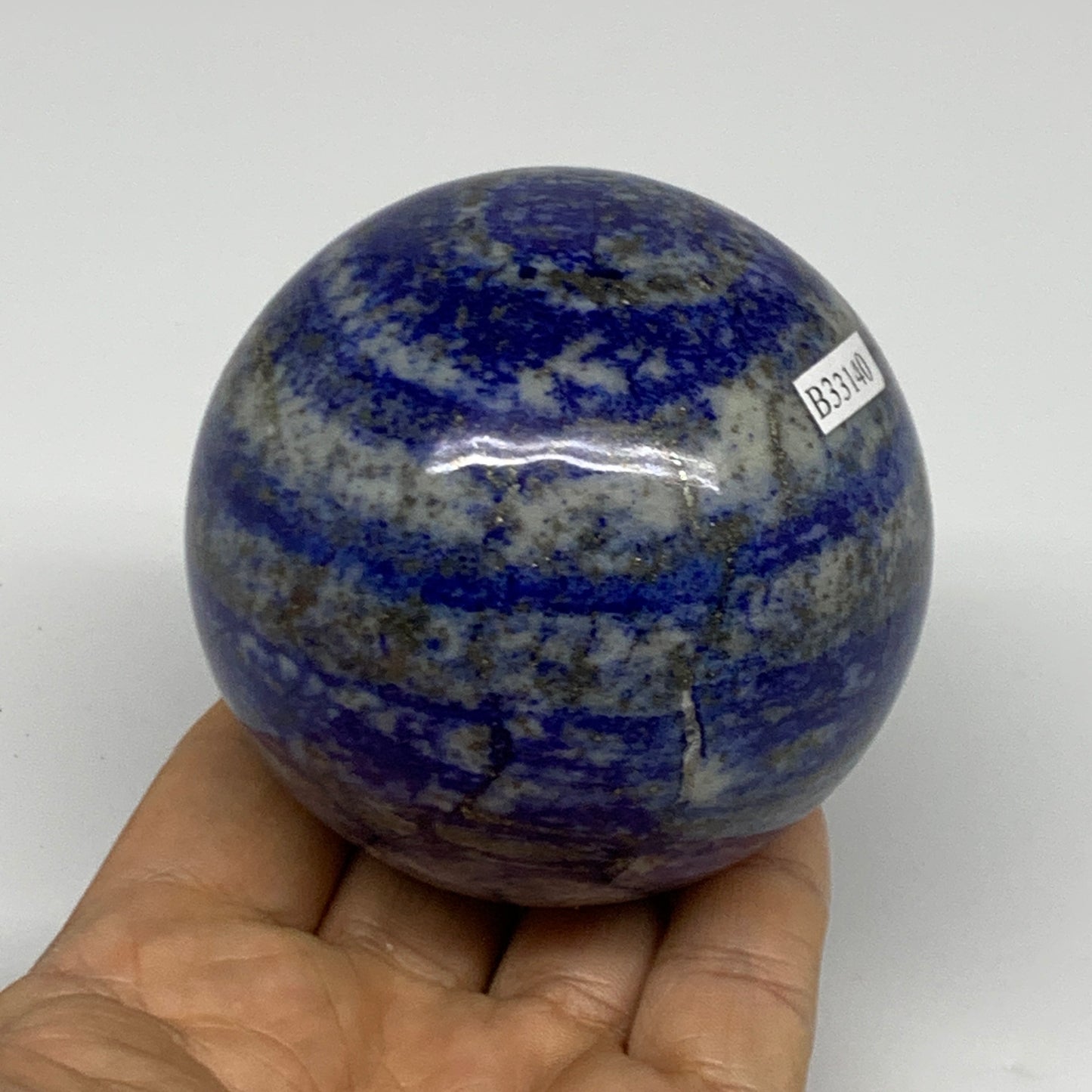 1.27 lbs, 2.8" (71mm), Lapis Lazuli Sphere Ball Gemstone @Afghanistan, B33140
