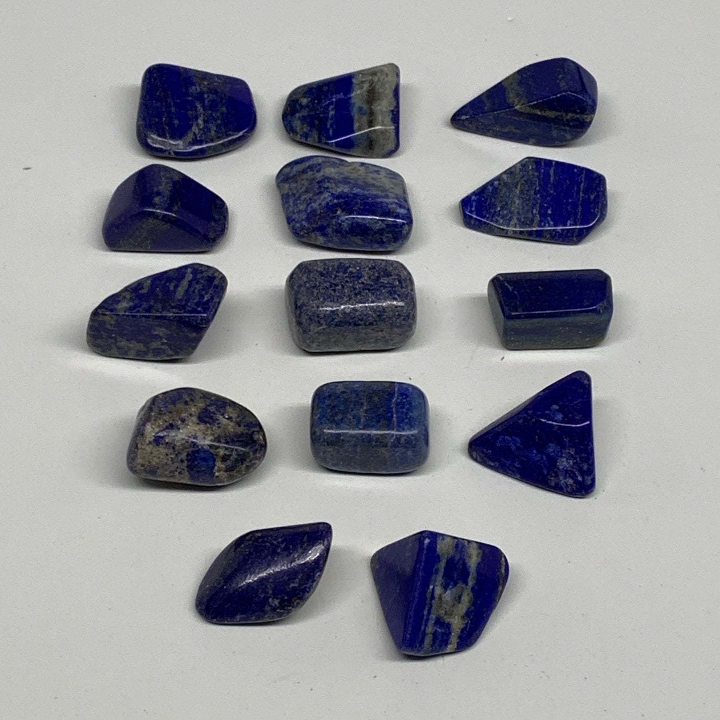 127.6g,0.7"-1.2", 14pcs, Natural Lapis Lazuli Tumbled Stone @Afghanistan, B30301