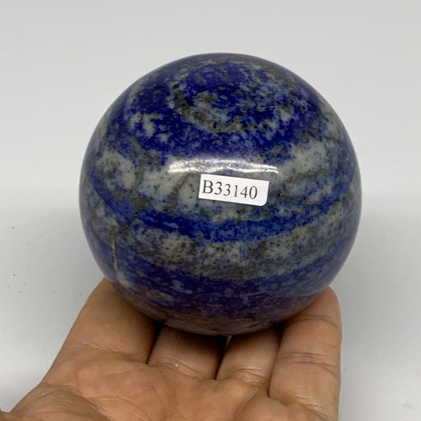 1.27 lbs, 2.8" (71mm), Lapis Lazuli Sphere Ball Gemstone @Afghanistan, B33140