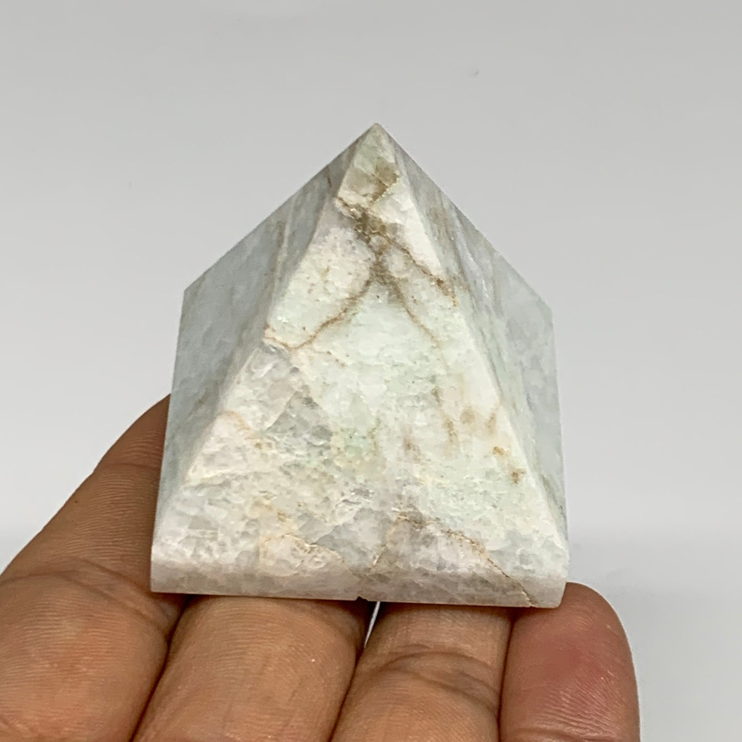 86.6g, 1.7"x1.6"x1.6", Amazonite Pyramid Gemstone, Decorative Stone, B31825