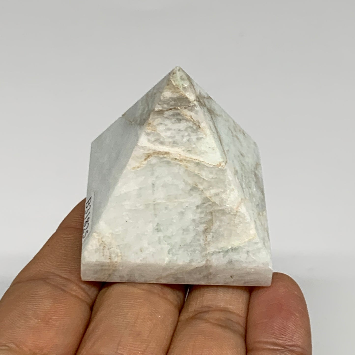 86.6g, 1.7"x1.6"x1.6", Amazonite Pyramid Gemstone, Decorative Stone, B31825