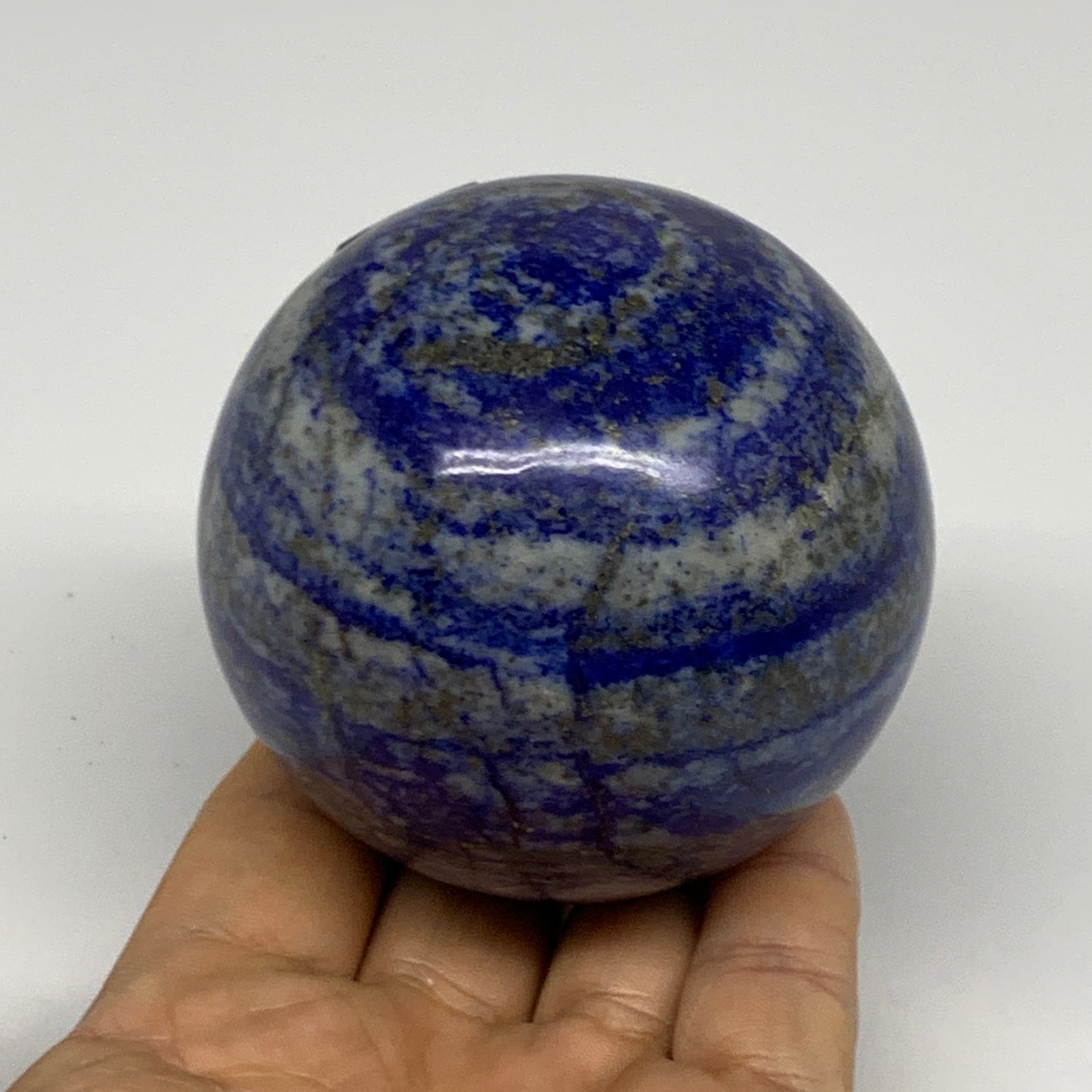 1.27 lbs, 2.8" (71mm), Lapis Lazuli Sphere Ball Gemstone @Afghanistan, B33140