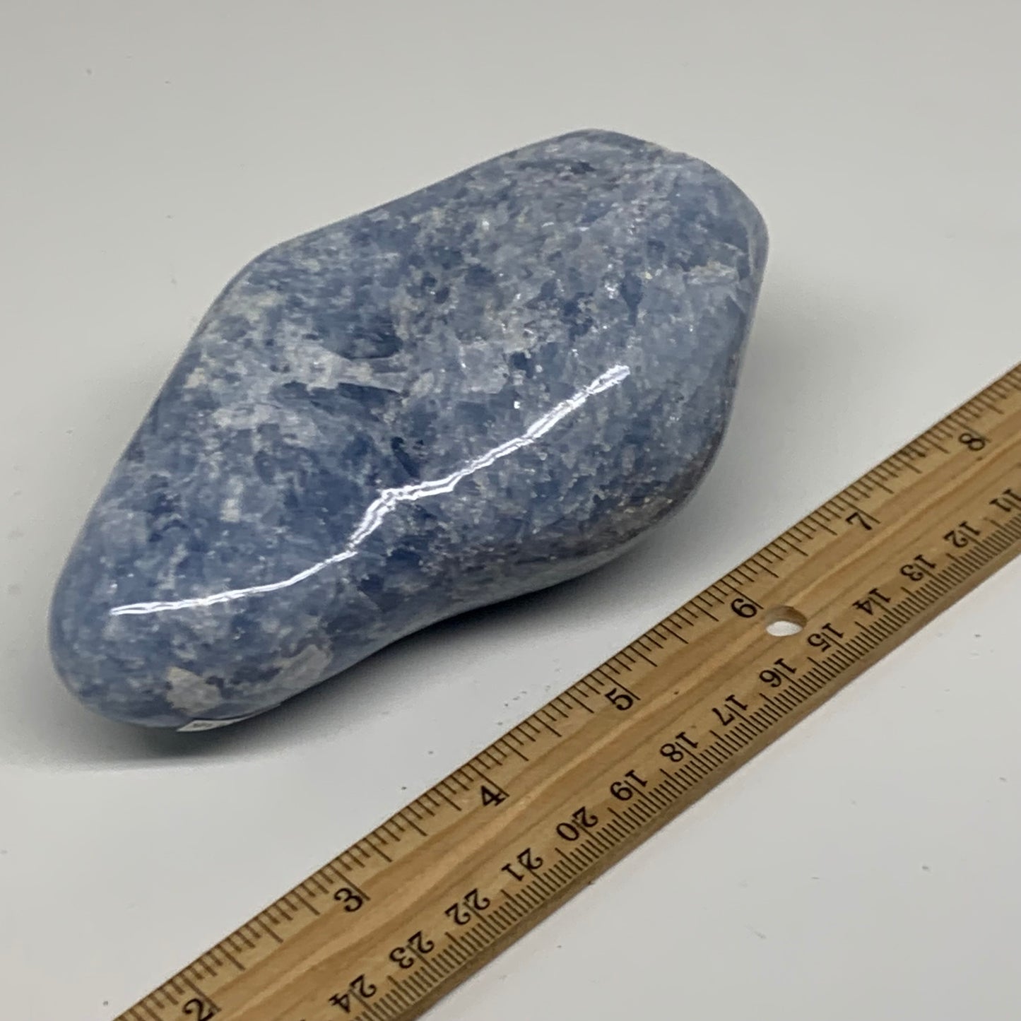 1.22 lbs, 4.8"x2.7"x1.9", Natural Blue Calcite Polished Freeform Stands, B38356