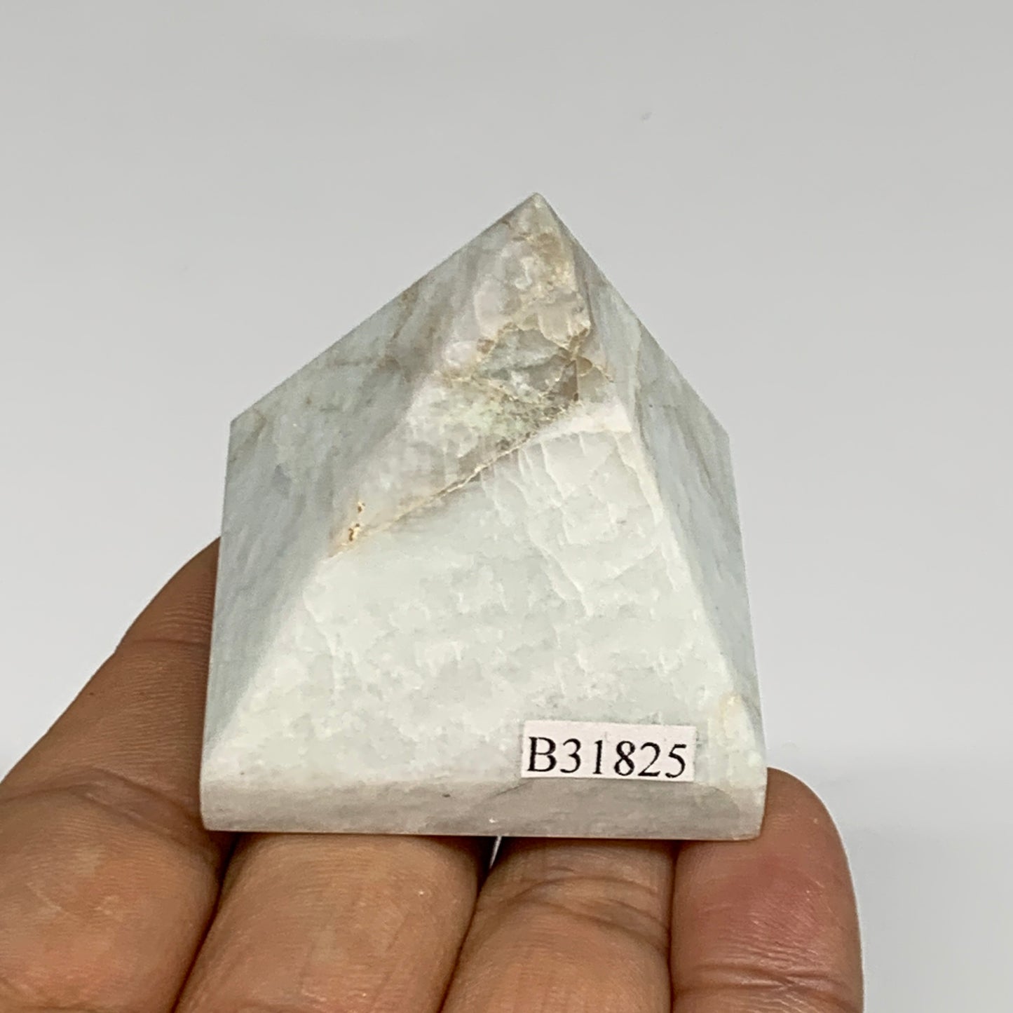 86.6g, 1.7"x1.6"x1.6", Amazonite Pyramid Gemstone, Decorative Stone, B31825