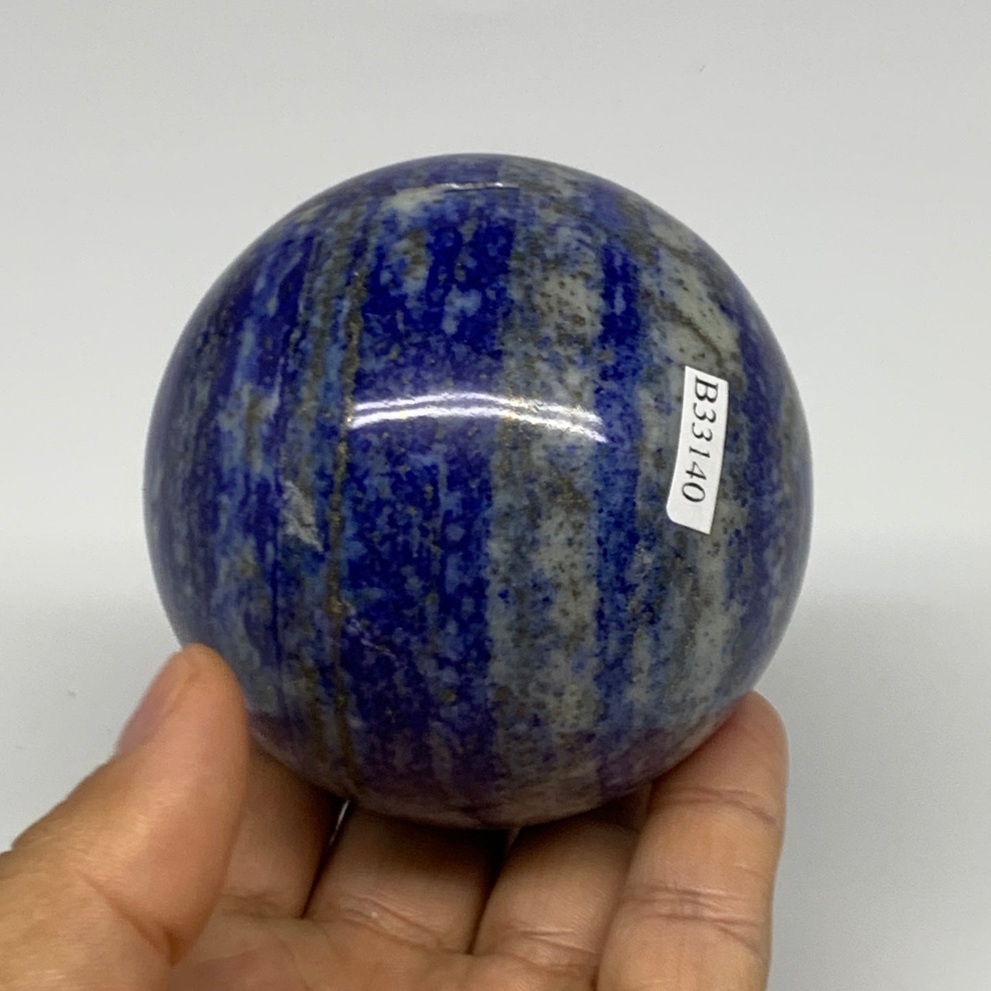 1.27 lbs, 2.8" (71mm), Lapis Lazuli Sphere Ball Gemstone @Afghanistan, B33140