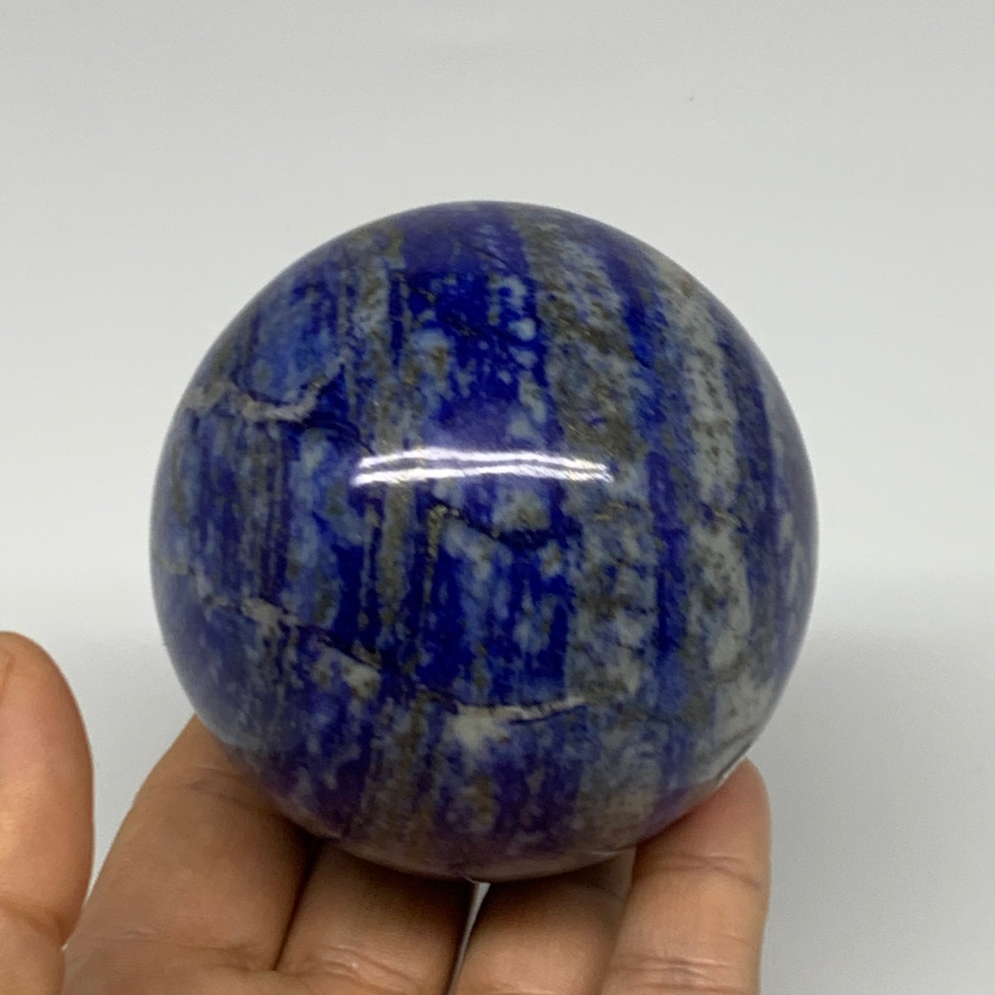 1.27 lbs, 2.8" (71mm), Lapis Lazuli Sphere Ball Gemstone @Afghanistan, B33140