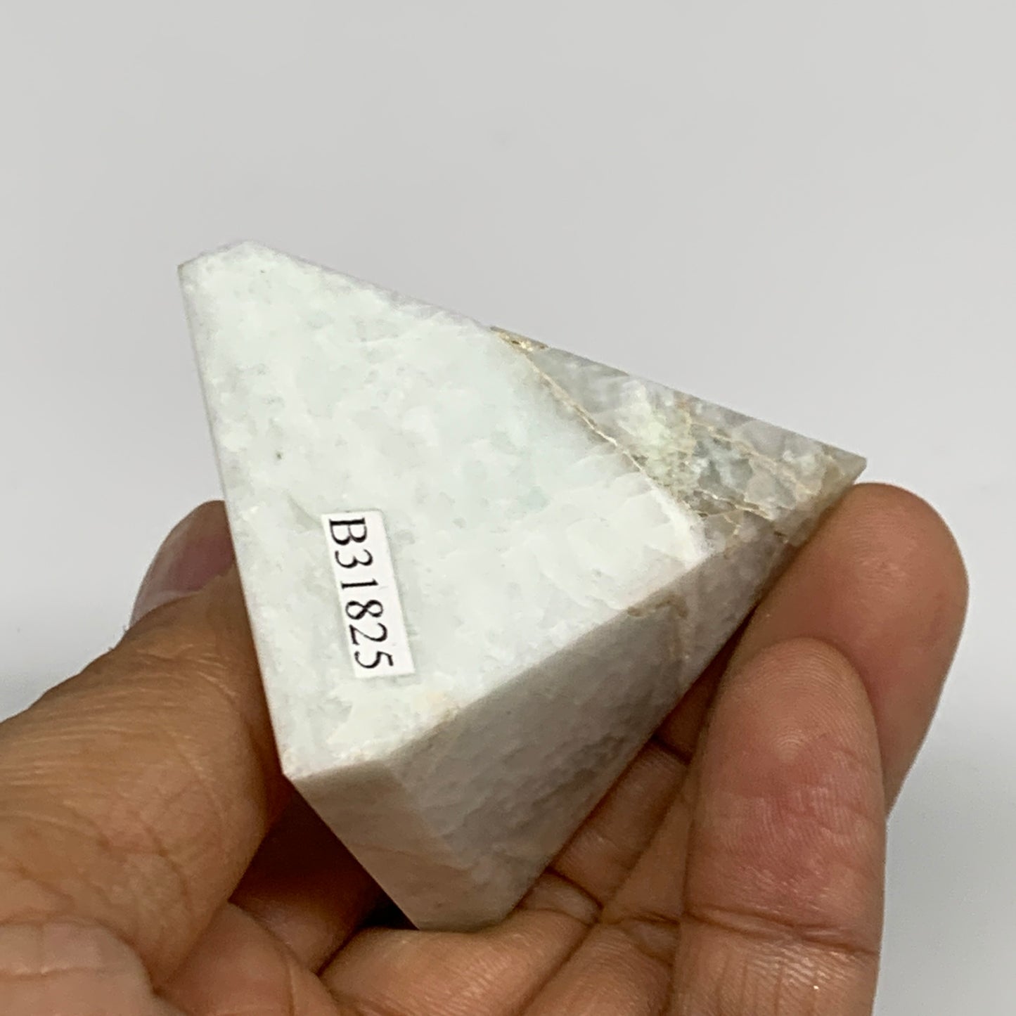86.6g, 1.7"x1.6"x1.6", Amazonite Pyramid Gemstone, Decorative Stone, B31825