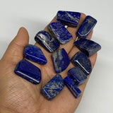 122.4g,0.8"-1.2", 12pcs, Natural Lapis Lazuli Tumbled Stone @Afghanistan, B30302