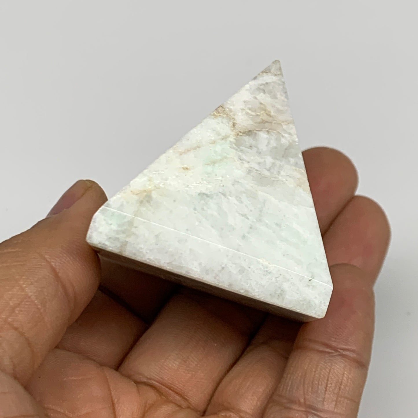 86.6g, 1.7"x1.6"x1.6", Amazonite Pyramid Gemstone, Decorative Stone, B31825