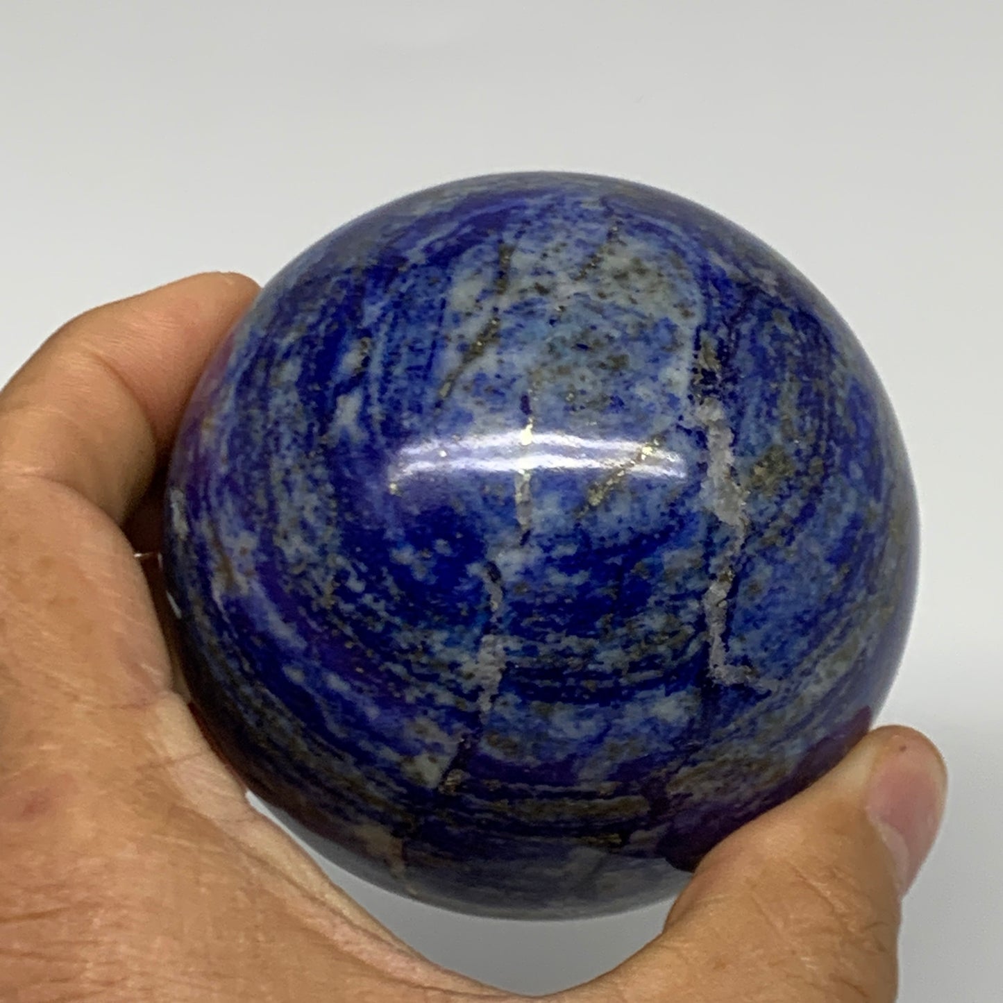 1.27 lbs, 2.8" (71mm), Lapis Lazuli Sphere Ball Gemstone @Afghanistan, B33140