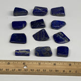122.4g,0.8"-1.2", 12pcs, Natural Lapis Lazuli Tumbled Stone @Afghanistan, B30302