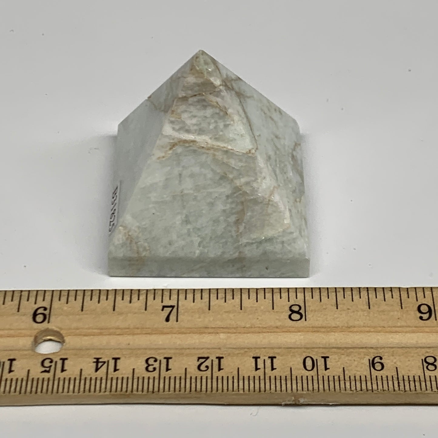 86.6g, 1.7"x1.6"x1.6", Amazonite Pyramid Gemstone, Decorative Stone, B31825
