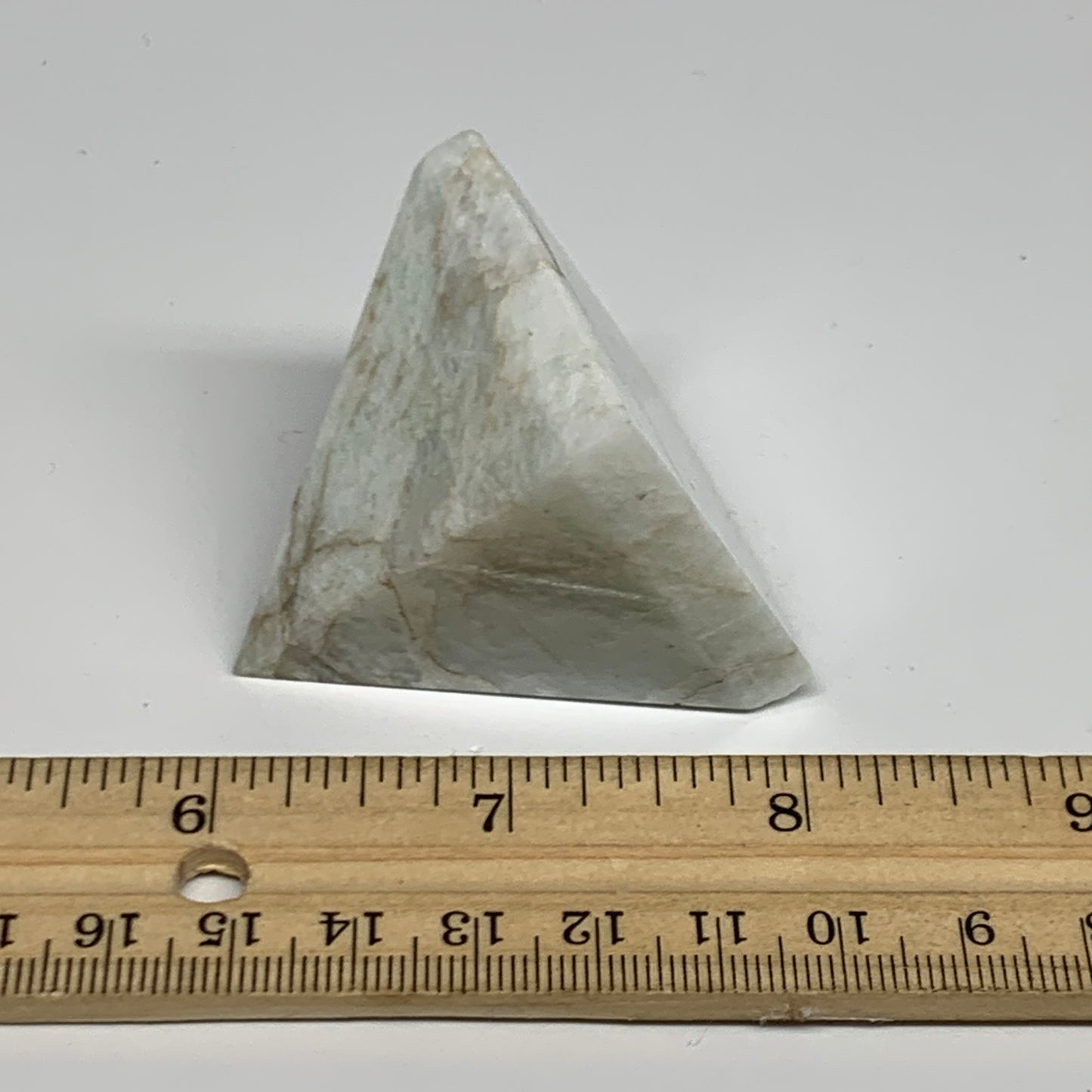 86.6g, 1.7"x1.6"x1.6", Amazonite Pyramid Gemstone, Decorative Stone, B31825
