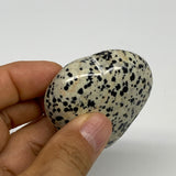 75.8g, 2"x2"x0.9" Dalmatian Jasper Heart Polished Healing Home Decor, B29546