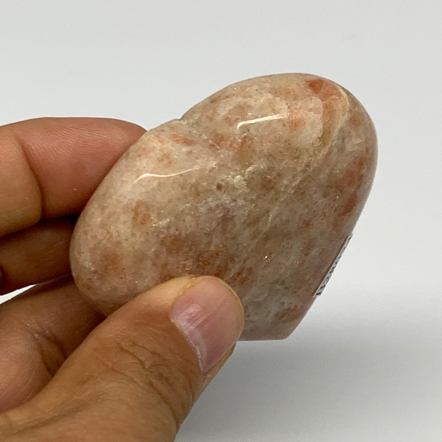 95.6g,2.2"x2.4"x0.8", Sunstone Heart Polished Healing Crystal @India, B28024