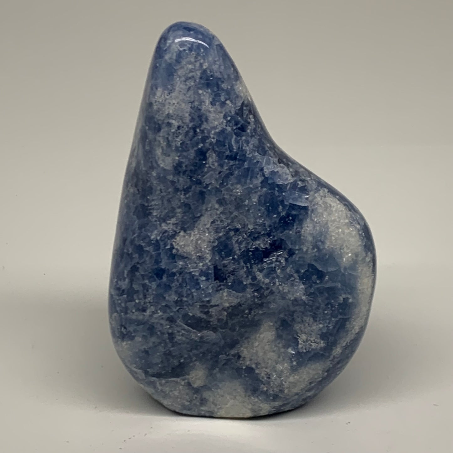 1.47 lbs, 4.9"x3.3"x2.1", Natural Blue Calcite Polished Freeform Stands, B38357
