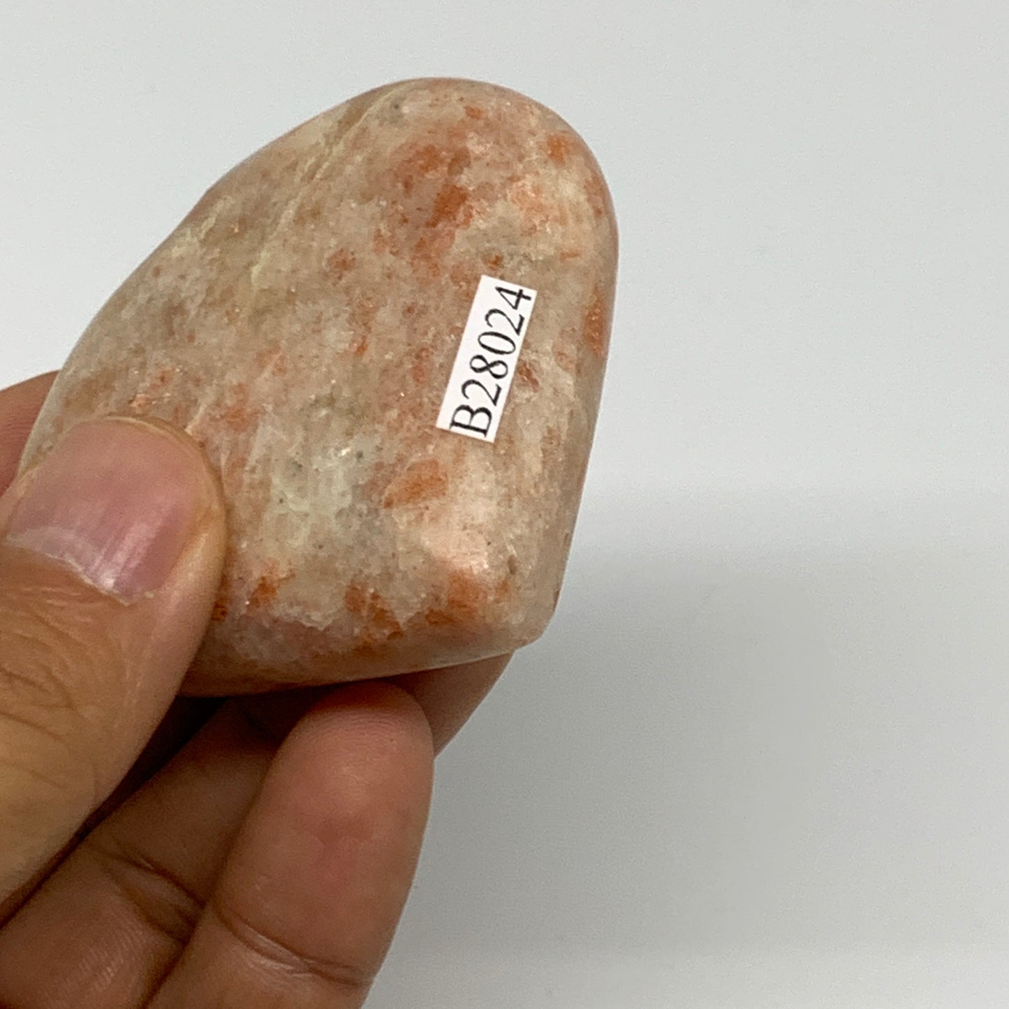 95.6g,2.2"x2.4"x0.8", Sunstone Heart Polished Healing Crystal @India, B28024