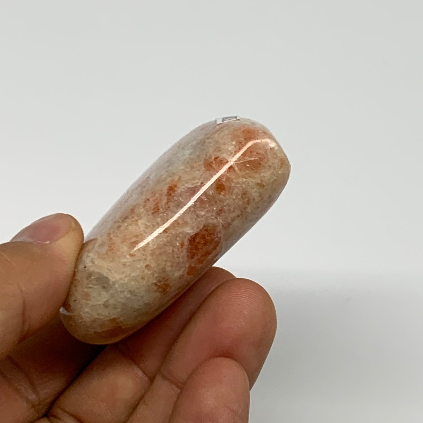 95.6g,2.2"x2.4"x0.8", Sunstone Heart Polished Healing Crystal @India, B28024