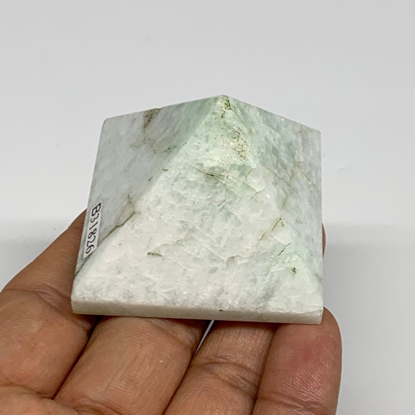 86.1g, 1.4"x1.8"x1.8", Amazonite Pyramid Gemstone, Decorative Stone, B31826