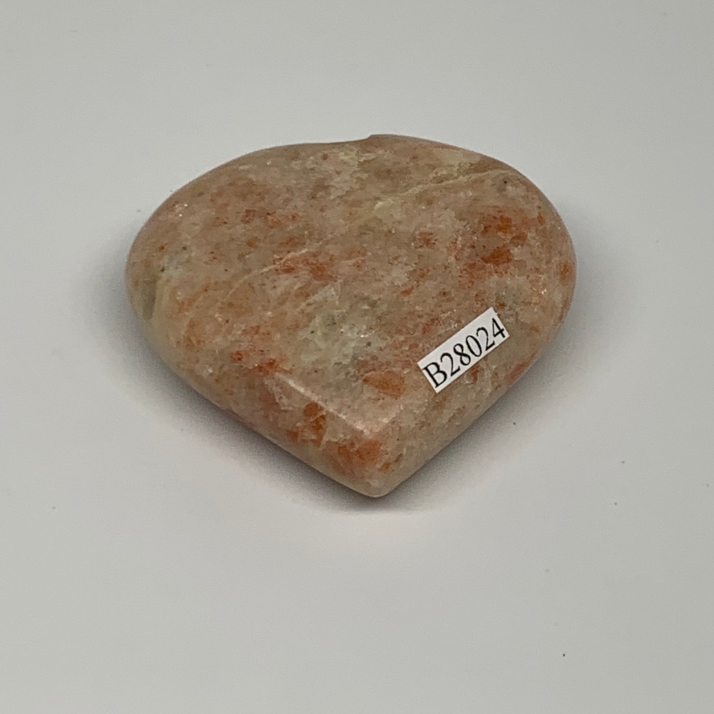 95.6g,2.2"x2.4"x0.8", Sunstone Heart Polished Healing Crystal @India, B28024