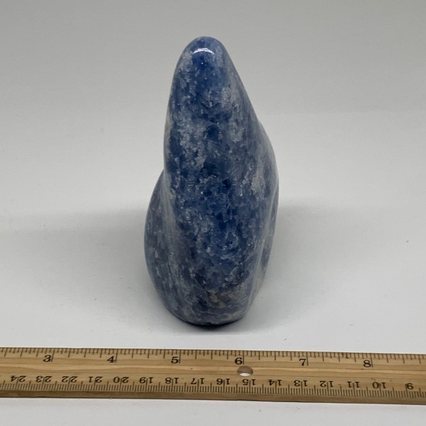 1.47 lbs, 4.9"x3.3"x2.1", Natural Blue Calcite Polished Freeform Stands, B38357