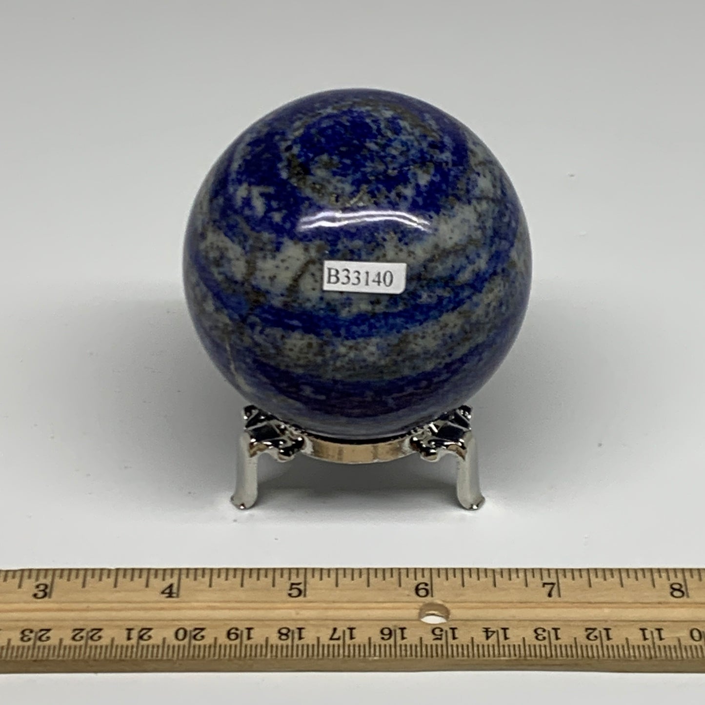 1.27 lbs, 2.8" (71mm), Lapis Lazuli Sphere Ball Gemstone @Afghanistan, B33140