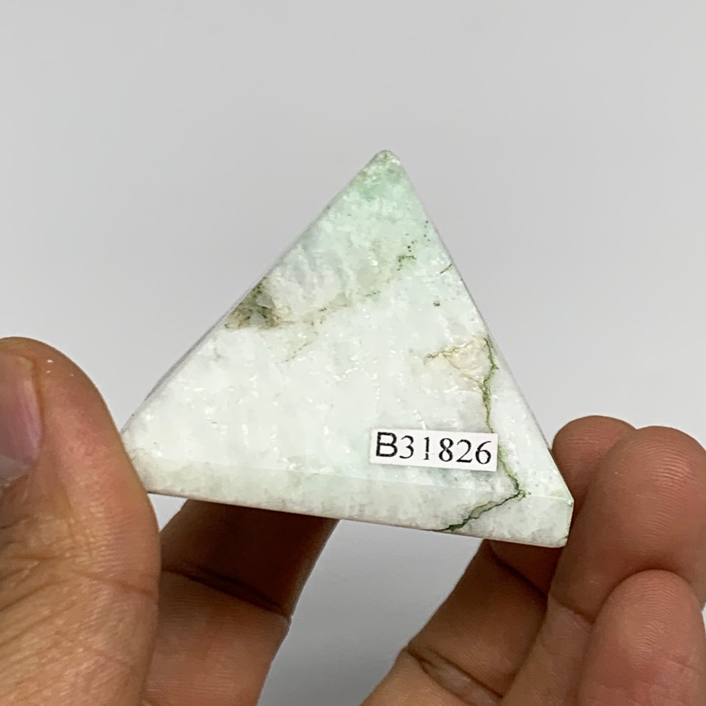 86.1g, 1.4"x1.8"x1.8", Amazonite Pyramid Gemstone, Decorative Stone, B31826