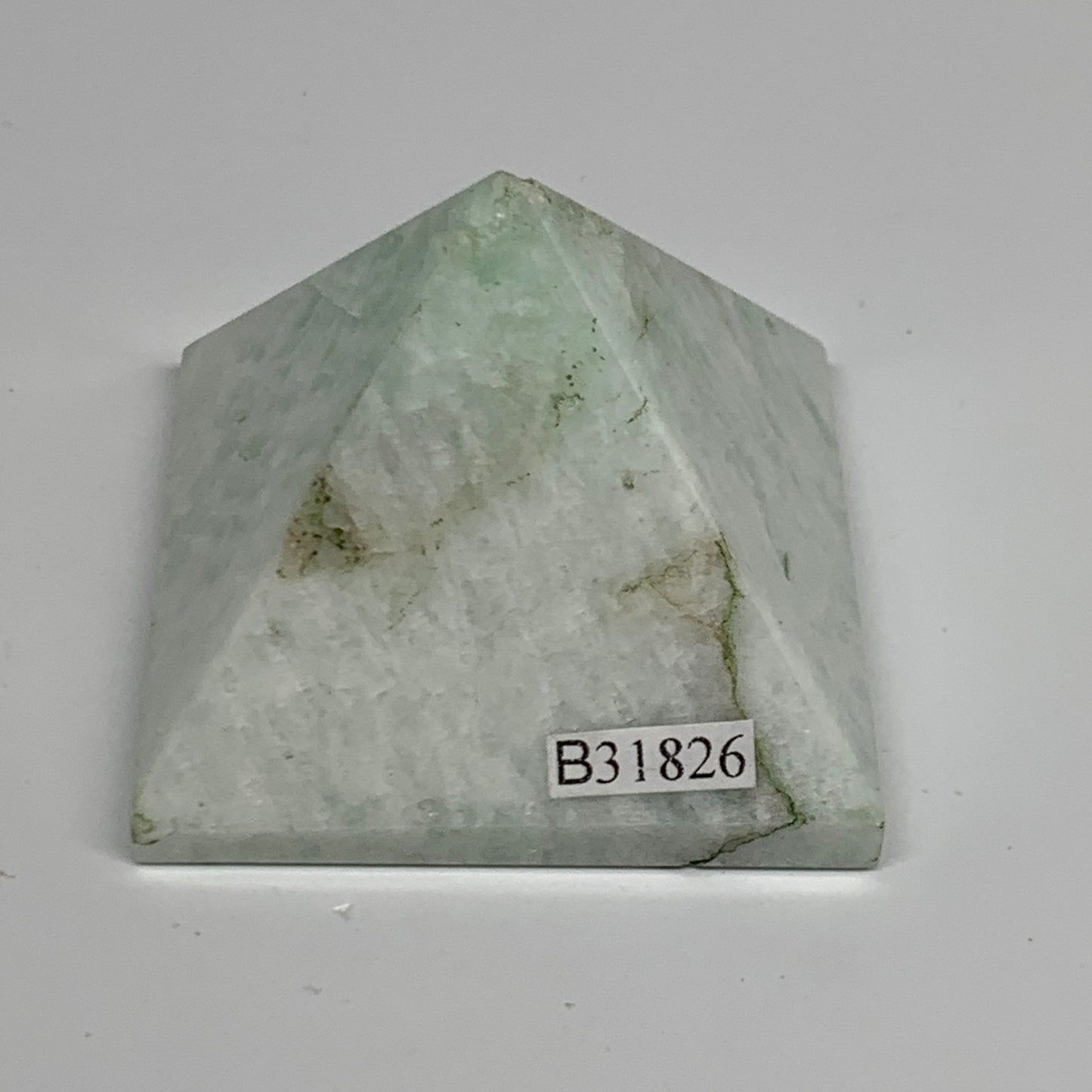 86.1g, 1.4"x1.8"x1.8", Amazonite Pyramid Gemstone, Decorative Stone, B31826
