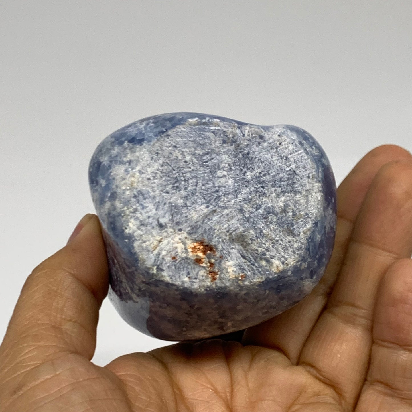 1.06 lbs, 4.4"x2.4"x2.1", Natural Blue Calcite Polished Freeform Stands, B38358