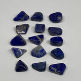 131.1g,0.7"-1.1", 15pcs, Natural Lapis Lazuli Tumbled Stone @Afghanistan, B30304