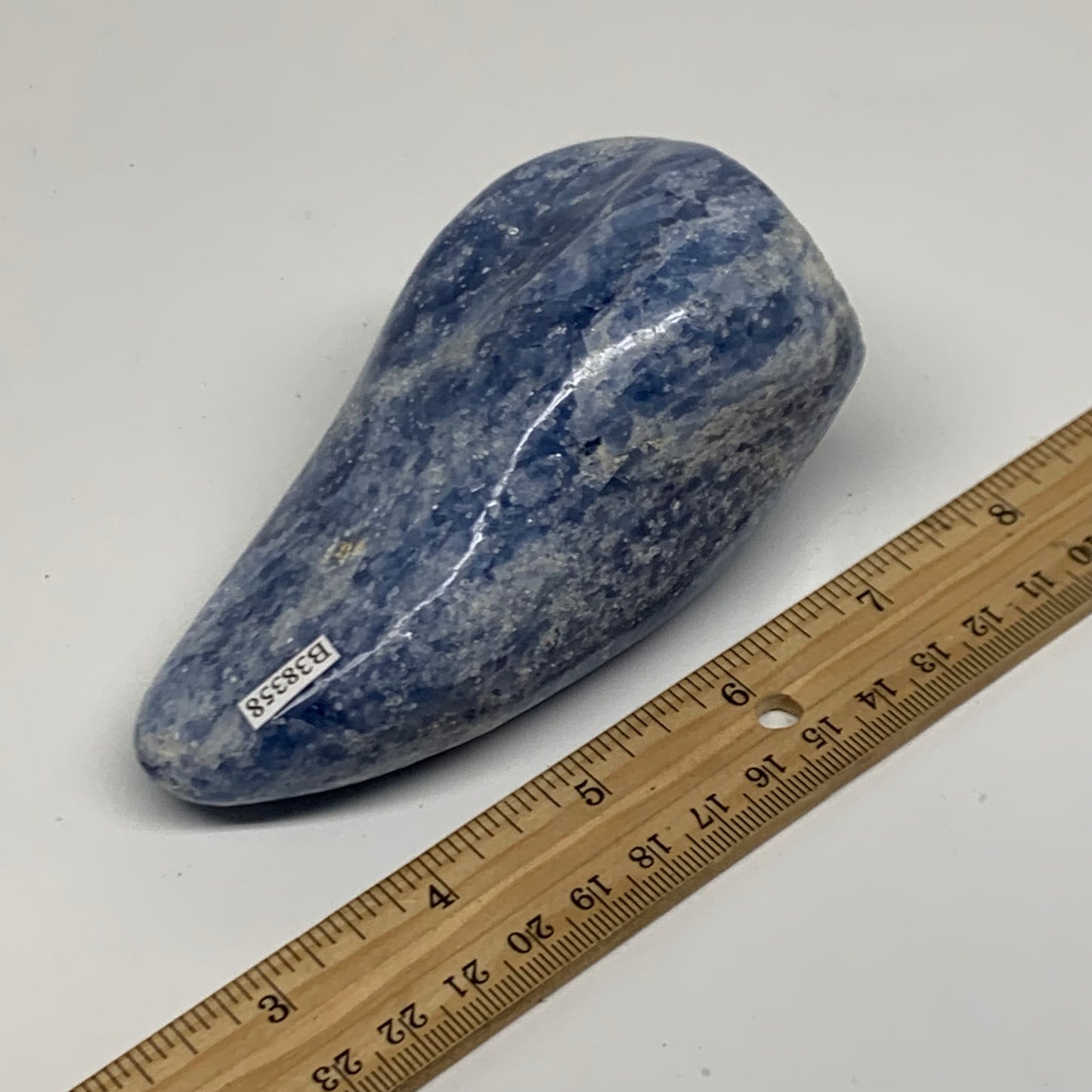 1.06 lbs, 4.4"x2.4"x2.1", Natural Blue Calcite Polished Freeform Stands, B38358