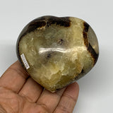 0.52 lbs, 2.8"x3"x1.4" Septarian Nodules Heart Polished Healing Crystal, B31026
