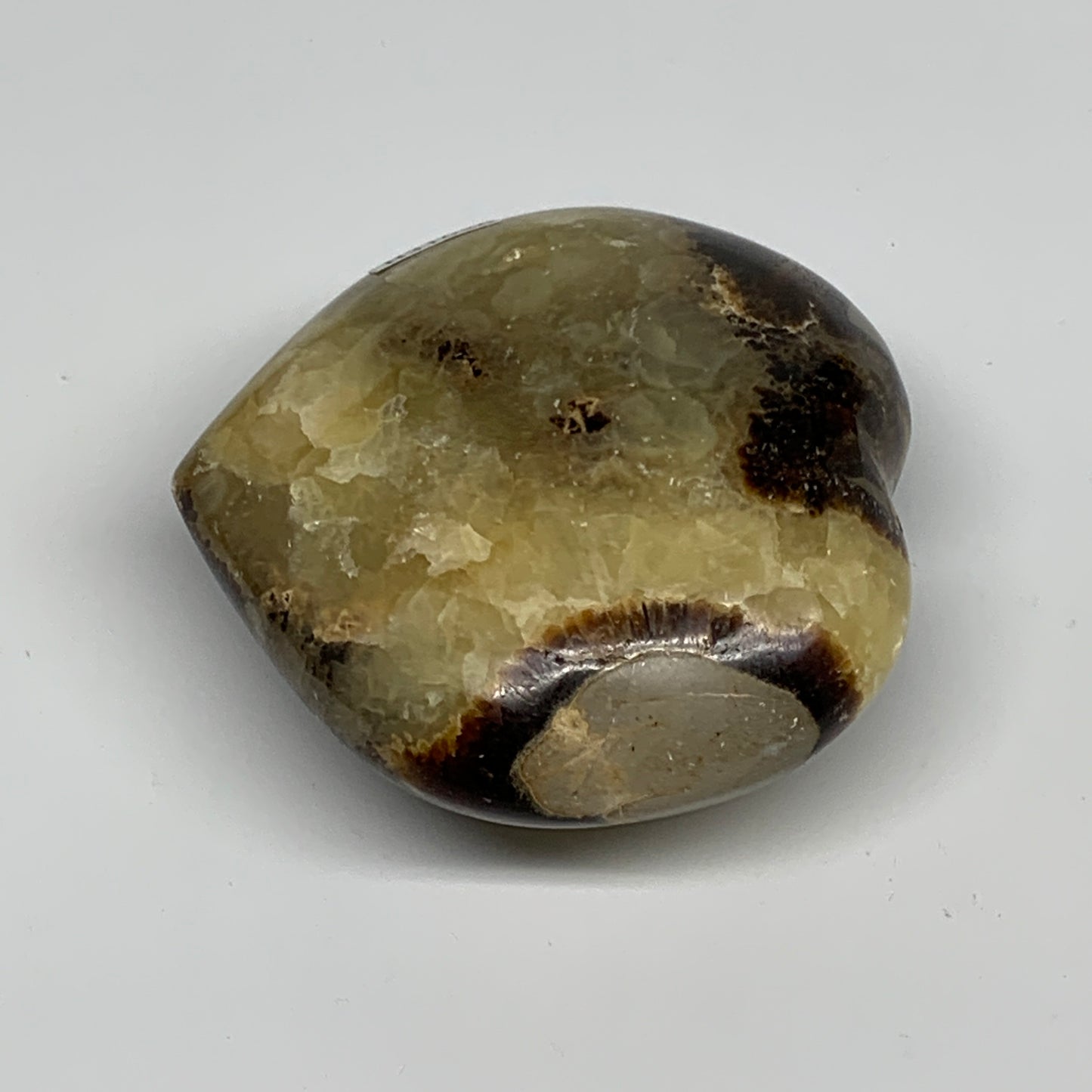 0.52 lbs, 2.8"x3"x1.4" Septarian Nodules Heart Polished Healing Crystal, B31026