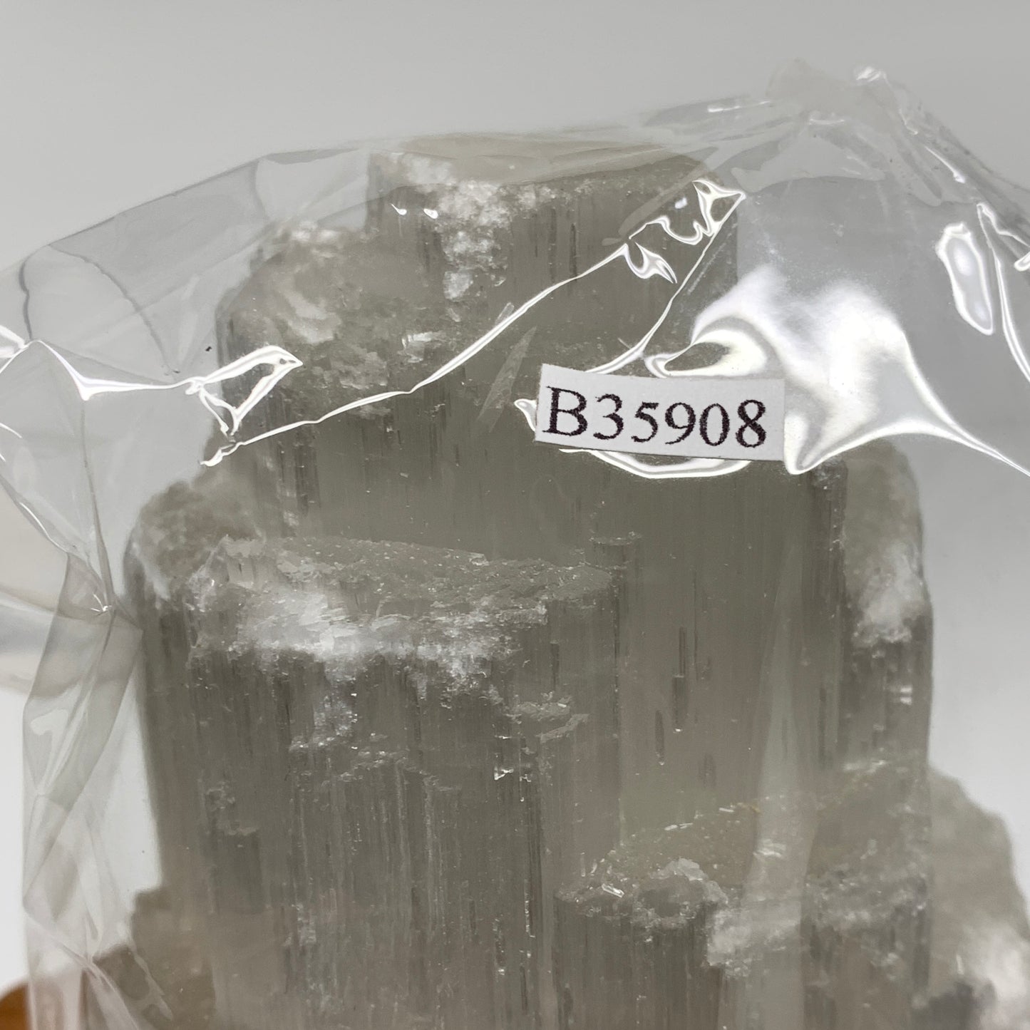 4.6 lb, 9.75"x3.3" White Selenite (Satin Spar) Rough Lamp W/Chord, B35908