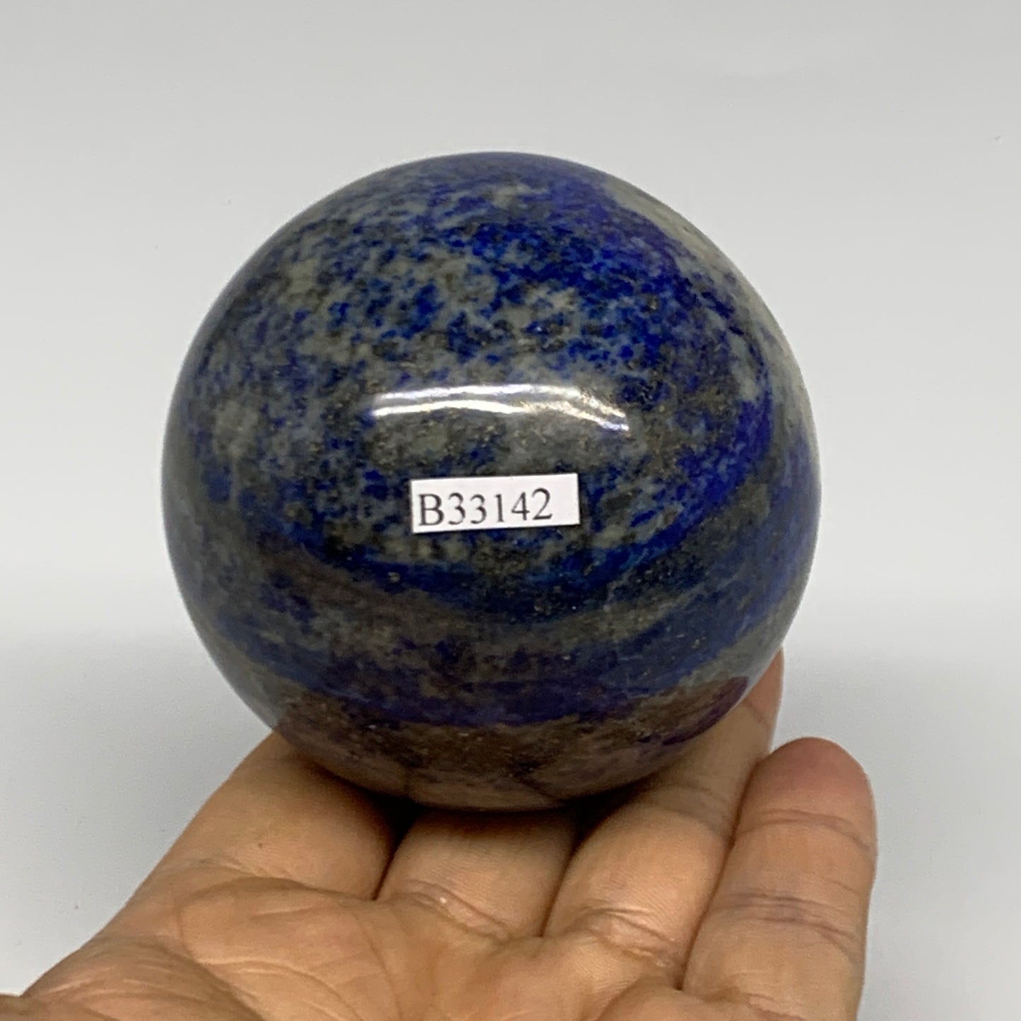 1.1 lbs, 2.5" (66mm), Lapis Lazuli Sphere Ball Gemstone @Afghanistan, B33142