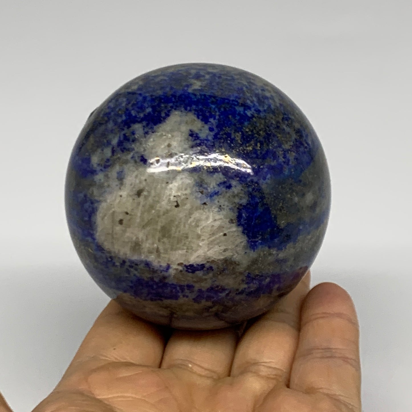 1.1 lbs, 2.5" (66mm), Lapis Lazuli Sphere Ball Gemstone @Afghanistan, B33142