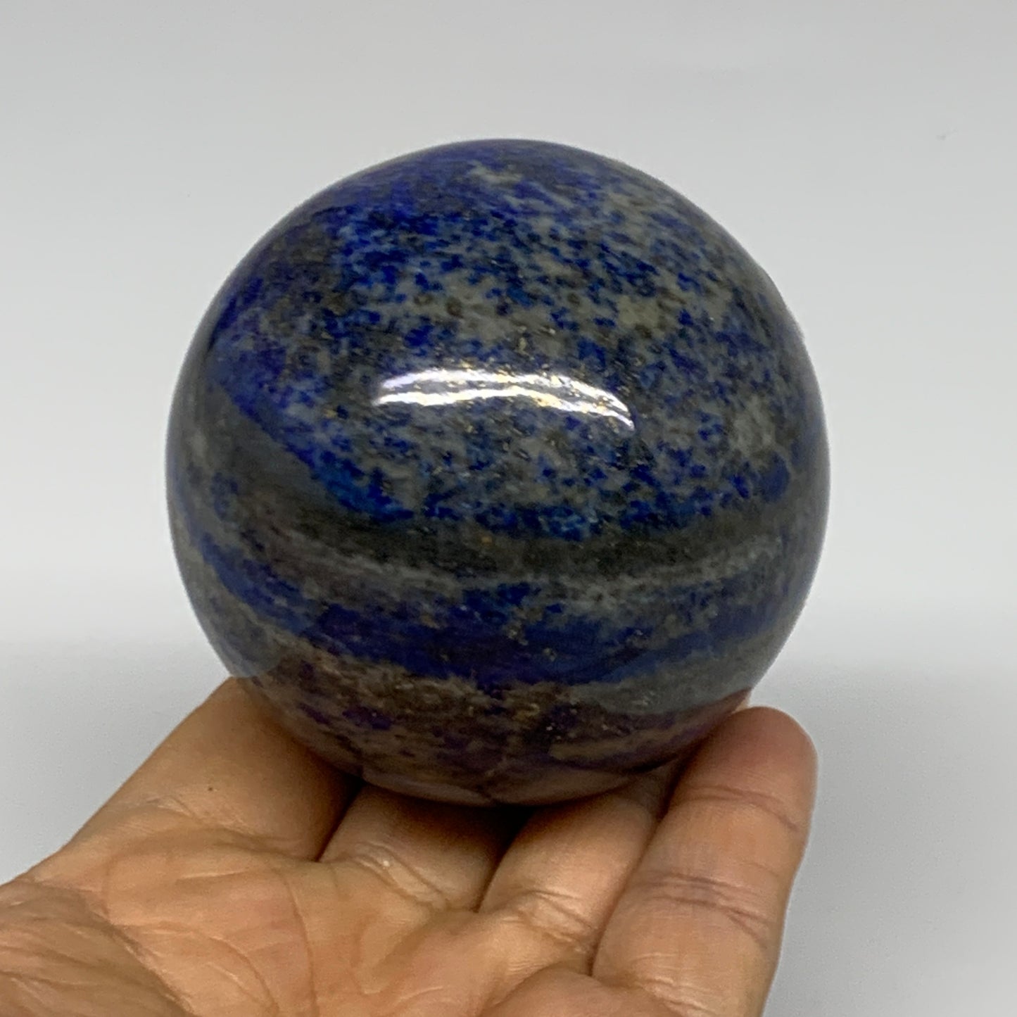 1.1 lbs, 2.5" (66mm), Lapis Lazuli Sphere Ball Gemstone @Afghanistan, B33142