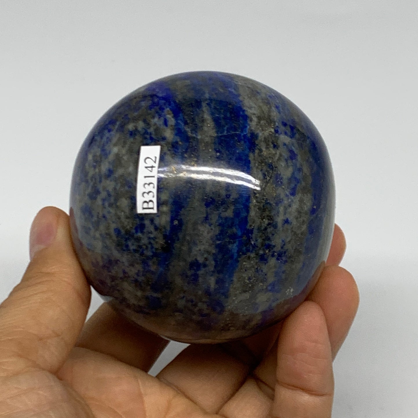 1.1 lbs, 2.5" (66mm), Lapis Lazuli Sphere Ball Gemstone @Afghanistan, B33142