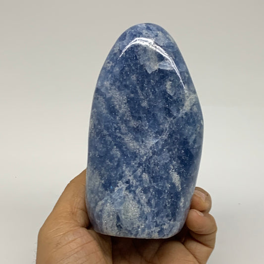 1.19 lbs, 4.4"x2.4"x2.3", Natural Blue Calcite Polished Freeform Stands, B38360
