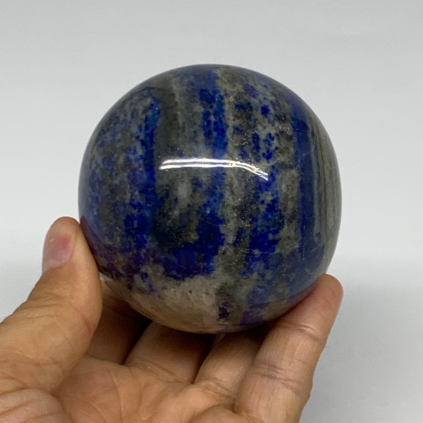 1.1 lbs, 2.5" (66mm), Lapis Lazuli Sphere Ball Gemstone @Afghanistan, B33142