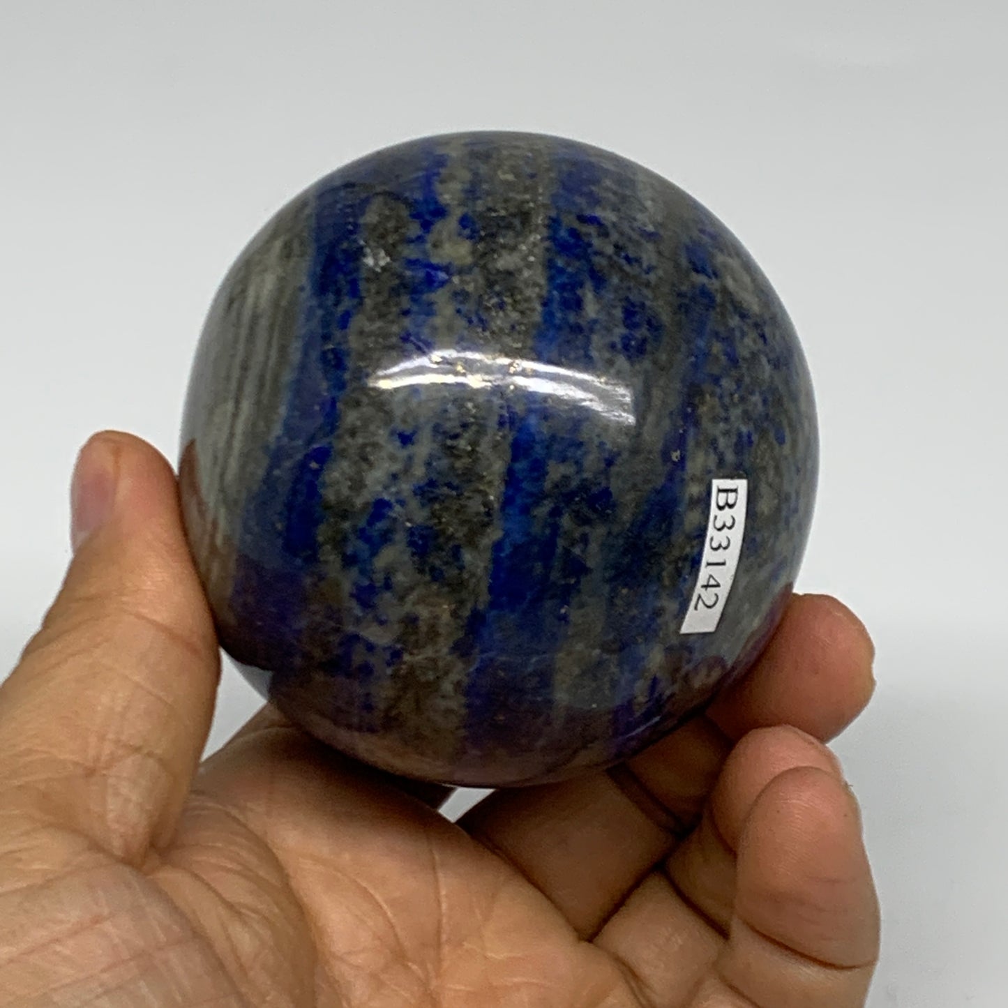 1.1 lbs, 2.5" (66mm), Lapis Lazuli Sphere Ball Gemstone @Afghanistan, B33142
