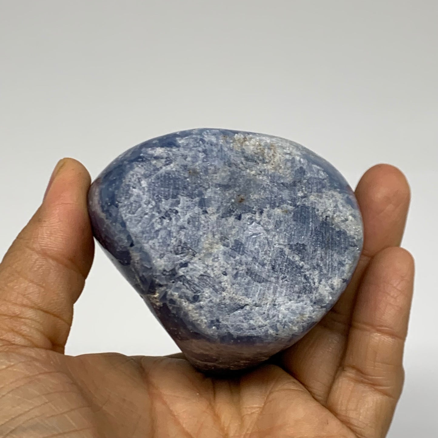 1.19 lbs, 4.4"x2.4"x2.3", Natural Blue Calcite Polished Freeform Stands, B38360