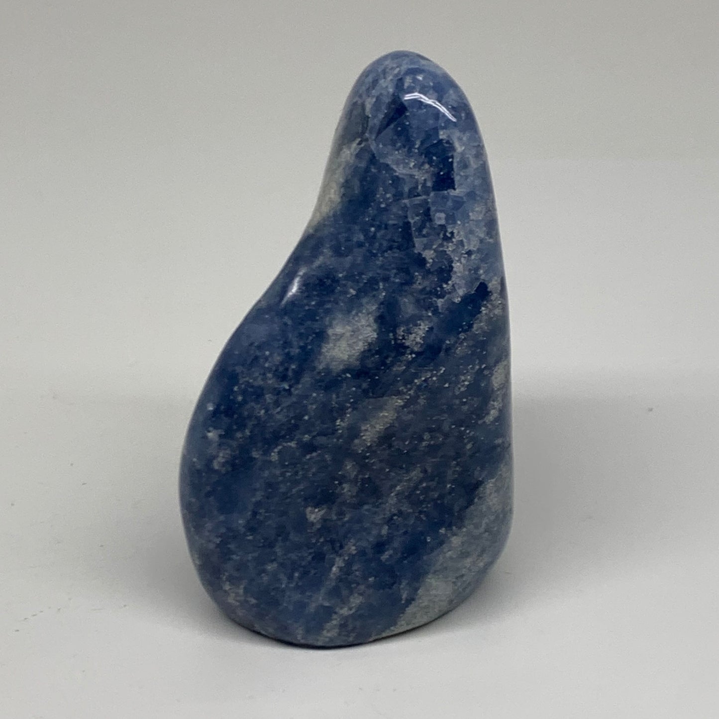 1.19 lbs, 4.4"x2.4"x2.3", Natural Blue Calcite Polished Freeform Stands, B38360
