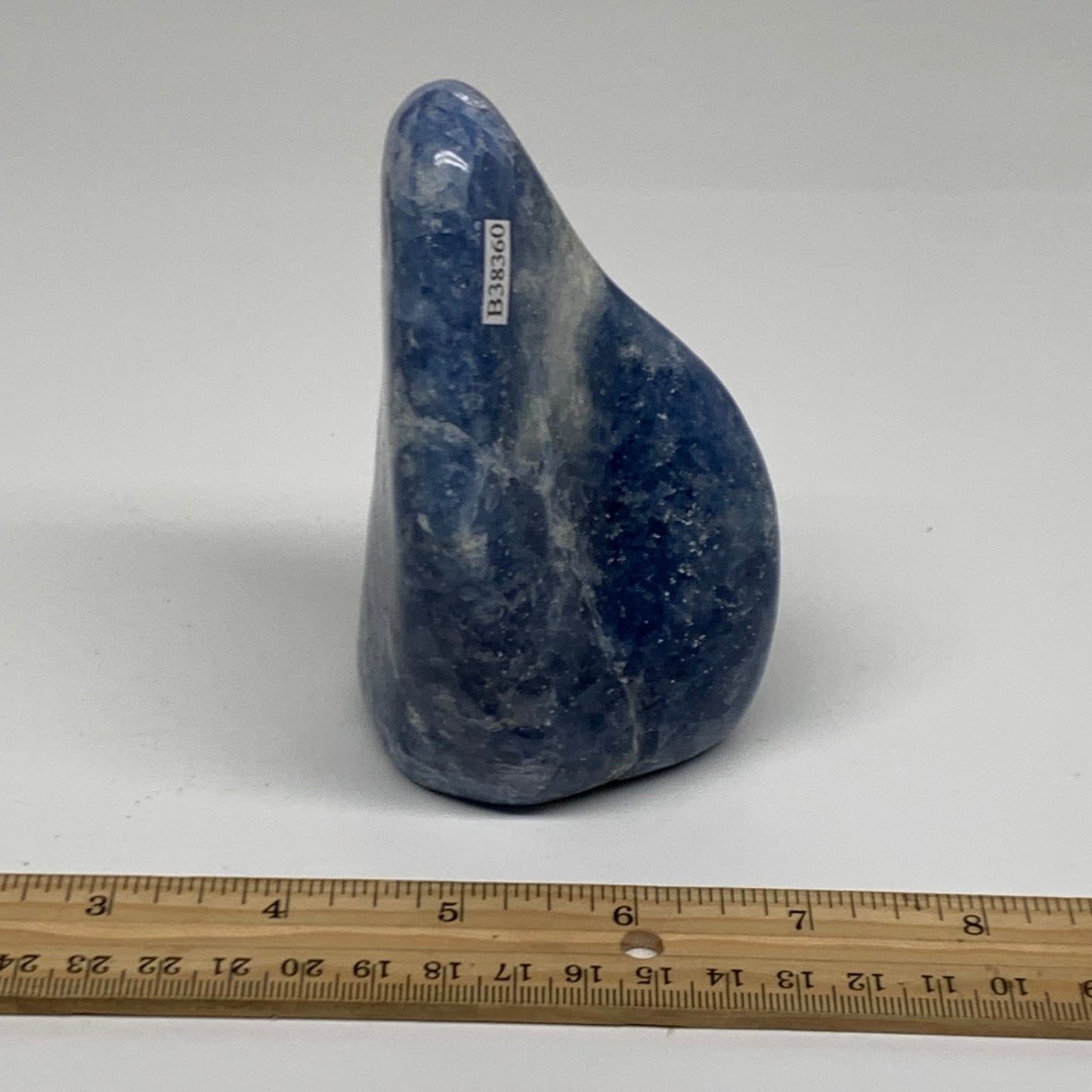 1.19 lbs, 4.4"x2.4"x2.3", Natural Blue Calcite Polished Freeform Stands, B38360