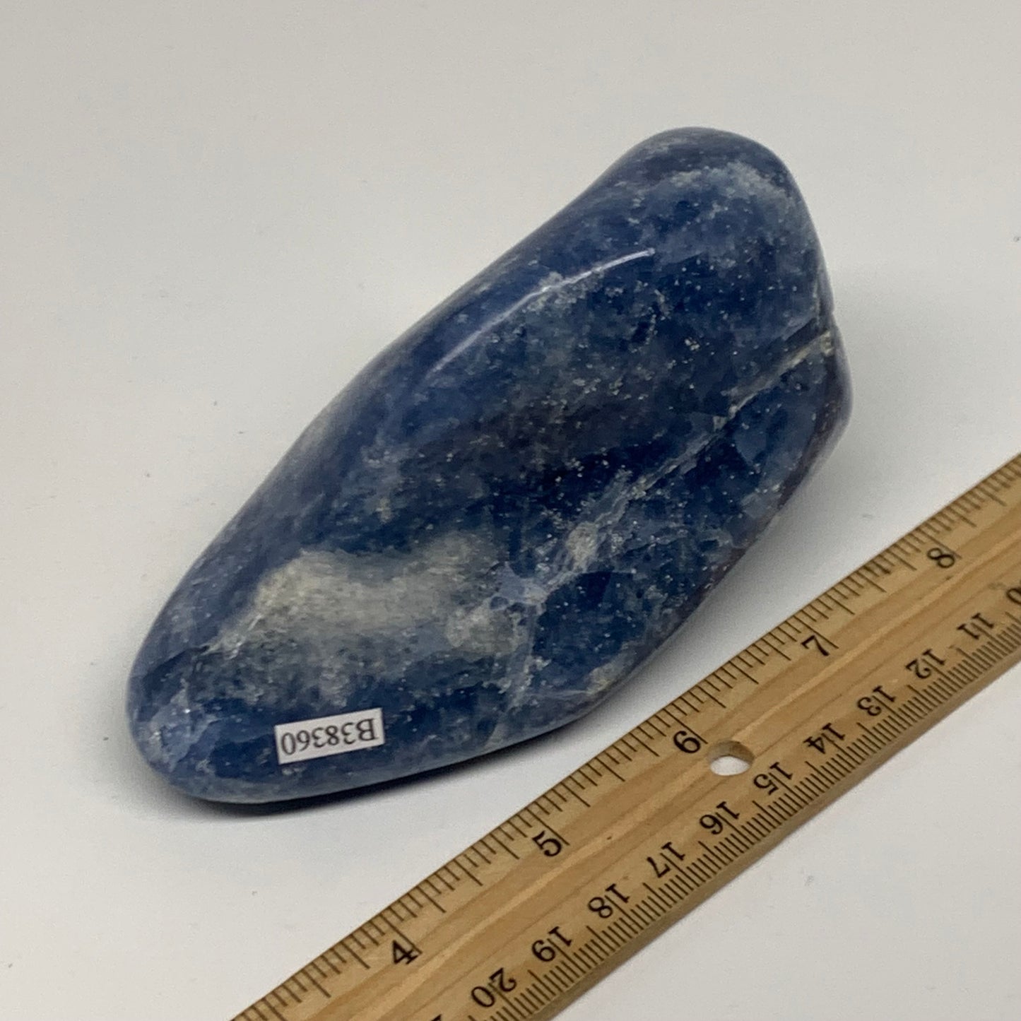 1.19 lbs, 4.4"x2.4"x2.3", Natural Blue Calcite Polished Freeform Stands, B38360