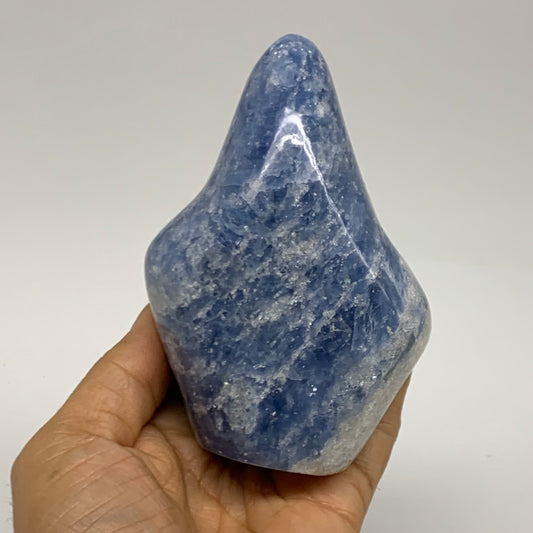 1.19 lbs, 4.3"x2.9"x1.9", Natural Blue Calcite Polished Freeform Stands, B38361
