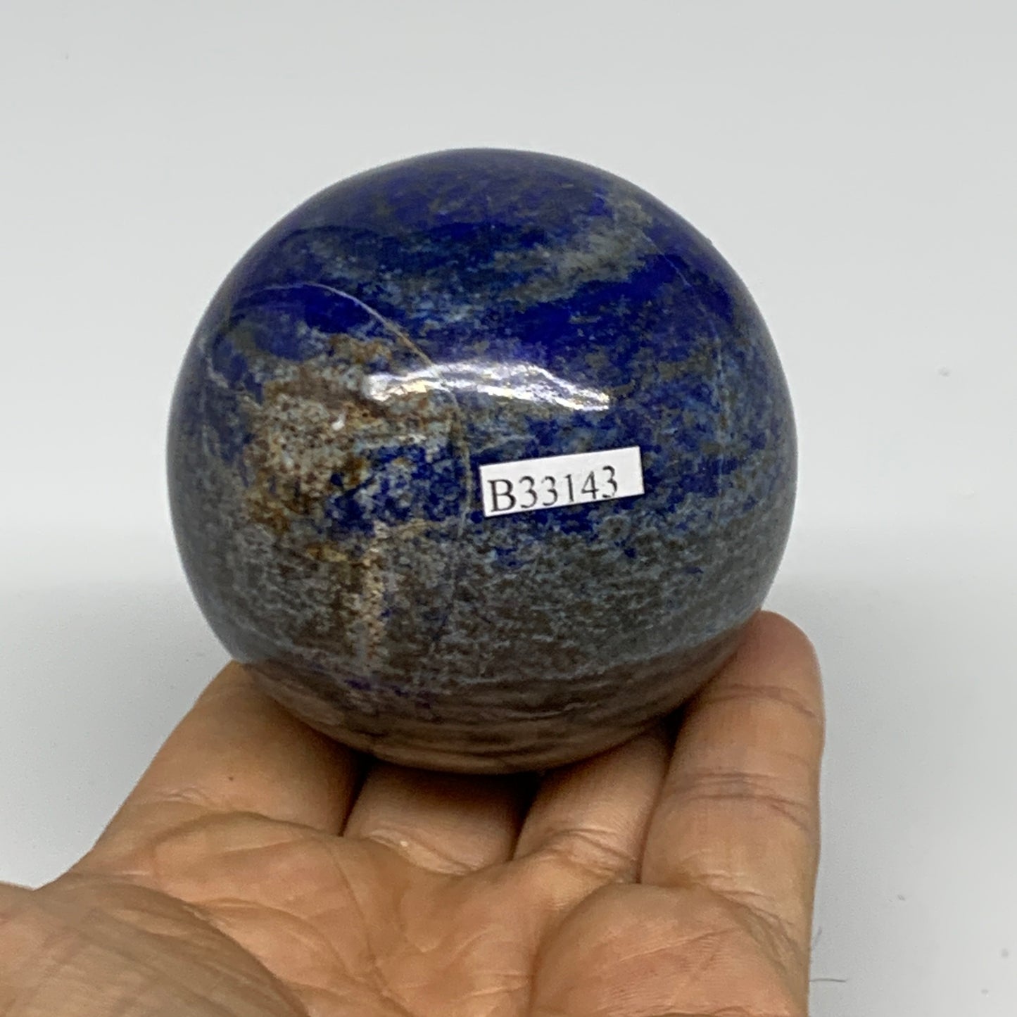 0.91 lbs, 2.5" (64mm), Lapis Lazuli Sphere Ball Gemstone @Afghanistan, B33143